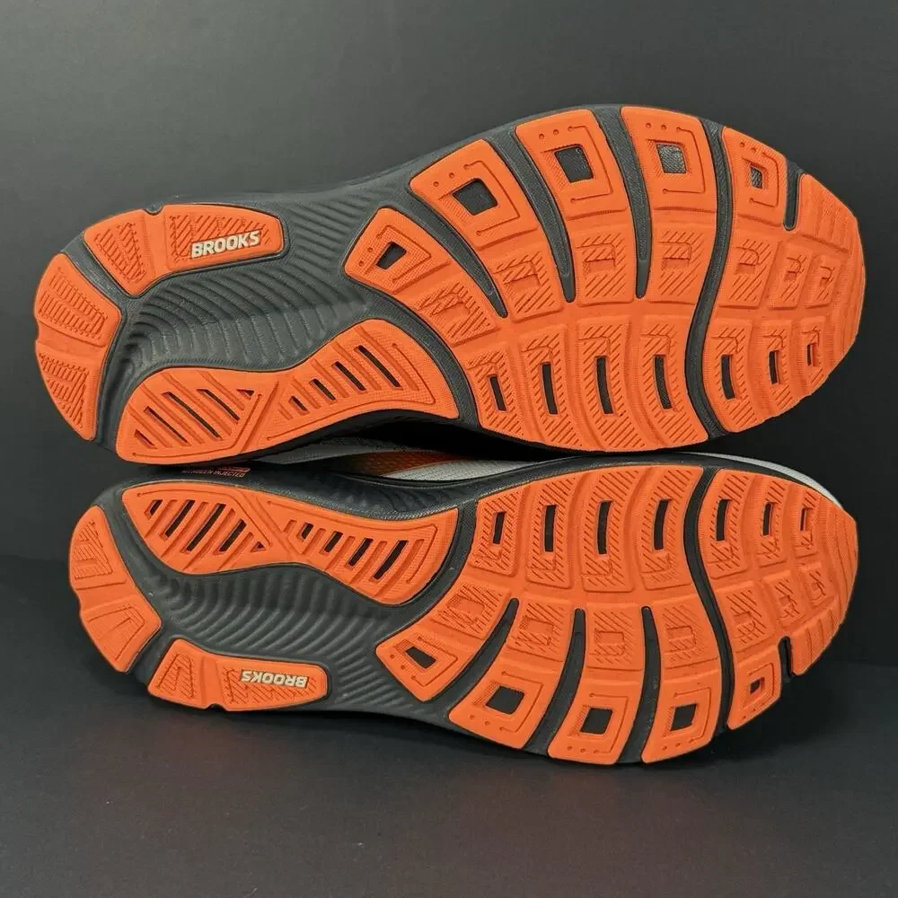 Brooks Ghost 17 Men’s 11,5 WIDE 2E Size Running Shoes Gray/Orange 1104422E048
